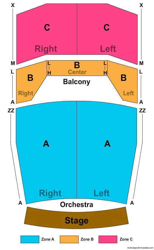 Saroyan Theatre Seating Chart